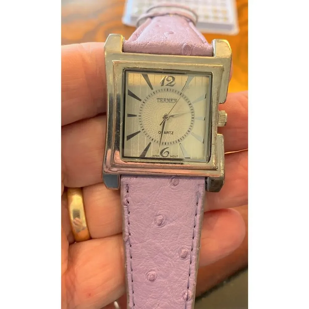 Women's 36mm Silver Tone Terner Watch, Lavender Band
